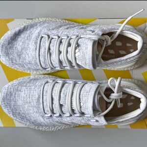 Adidas Gray and White Knit Sneakers